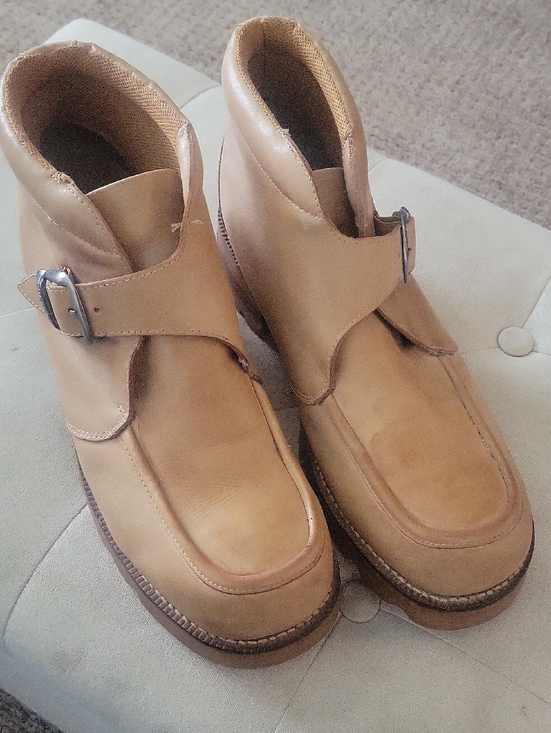 DURANGO LEATHER ANKLE BUCKLE BOOTS   11D  TAN main image 12